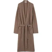 GOBI Cashmere Badjas lang 'Men's Cashmere Robe' taupe