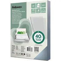 Fellowes dekblad pvc, transparant, A4, voor draad- en plasticinbindmachines, 300 µm, 100
