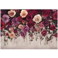 WALLARENA - Fotobehang - 400x280 cm - Vintage rozen bloemen foto behang voor slaapkamer en salon van vliesbehang