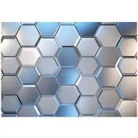 WALLARENA - Fotobehang - 200x140 cm - Hexagonen 3D fotobehang voor de kinderkamer