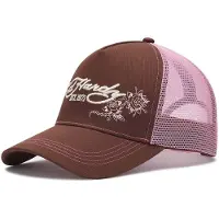Ed Hardy Rose Trucker Cap, bruin