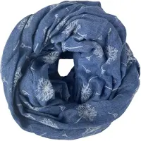 Kumixi Tunnelsjaal 'Löwenzahn' blauw denim