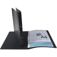 Exacompta ringmap in glanskarton, ft A4, 2 ringen van 1,5 cm, zwart - 7 stuks