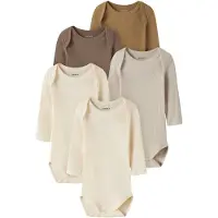Name it Solid Rib Body Met Lange Mouwen 5 Eenheden
