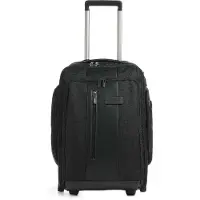 Piquadro Brief 2 wielen Rugzak trolley 53 cm Laptopvak zwart