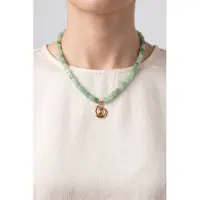 Purelei Sundial Shell Jade Kette Gold Maat: OS | Kettingen Outlet | Dames | Geel