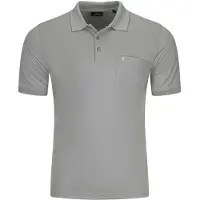 Ragman Softknit Regular Fit Polo shirt Korte mouw zilver