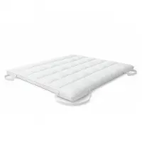 THE WHITE STONE topper 90x190 cm met 500 g vulling | Gewatteerde matrasbeschermer 90x190 cm