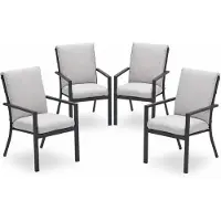 Garden Impressions Sergio tuinstoelen set van 4 carbon black