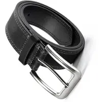 INF Stijlvolle leren riem - 120cm Black