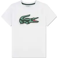 Lacoste T-shirt wit Jongens Katoen Ronde hals Logo - maat 176