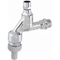 Schlosser JS Uitloopventiel met buisbeluchter, met terugstroombeveiliging, met slangaansluiting, met steeksleutelbediening, 3/4'', gepolijst chroom, DVGW, 0017542050001