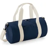 Bagbase Mini Barrel Bag BG140S - FRENCH NAVY/OFF WHITE - 40 x 20 x 20 cm