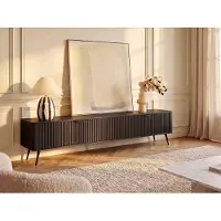 Vente-unique Tv-meubel met 2 deurtjes van MDF - Zwart - ELONARIA