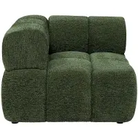 Vente-unique Hoekfauteuil in gemêleerde stof - Groen FACIVIL