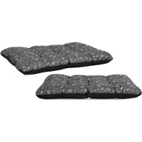 AIO Factory Hondenbed PRESTIGE Kussen, 140x100 cm, waterdicht, zilver, met botmotief
