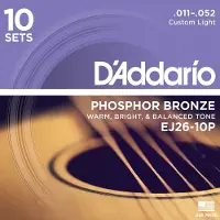 D'Addario EJ26-10P Snaren voor akoestische gitaar