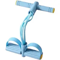 INF 6-Tube Voetpedaal Weerstandsband - Buik- & Core Workout, Yoga & Home Gym Fitness Blue