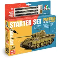 Italeri Modelbouwpakket Militaire voertuigen - 75003 Panther Sd.Kfz.171 Ausf. A WWII - Duitse Middelzware Tank - Starter Set Plastic - 1:56 - Modelbouw