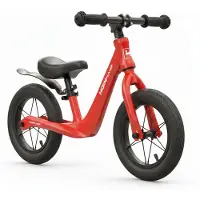 Nee Loopfiets 12 inch met Luchtbanden - Kinderfiets voor Jongens en Meisjes - Vanaf 2 jaar - Inclusief fietspomp - Buitenspeelgoed - Verstelbaar zadel - Lichtgewicht Magnesium (3,1 kg) - Rood