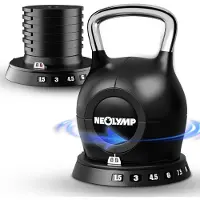NEOLYMP 7-in-1 Kettlebell Set 1,5–10 kg – Roestvrijstalen handvat