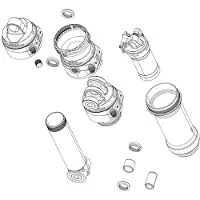 RockShox 3-delige spacer set voor 1/2'' schokdemper 61.0 x9.5mm | 11.4118.091.900