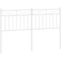 vidaXL Vervangend hoofdbord 135 cm metaal wit
