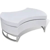 vidaXL Salontafel met aanpasbare vorm hoogglans wit