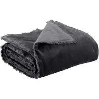 Vivaraise Eenkleurige plaid Fara - Hoes 100% katoen, vulling 100% polyester - 135 x 200 cm