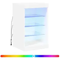 vidaXL Dressoir met LED-verlichting, wit, 41x37x67 cm
