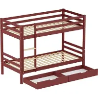 Happy Garden Kinderstapelbed 190x90cm terracotta met laden AMBRE