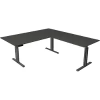 Kerkmann - Hoekbureau Move-3 elegant antraciet 200x220cm elektrisch verstelbaar