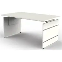 Kerkmann Büromöbelfabrik Form 4 Bureau Rechthoekig Wit Wang 1.600 (B) x 800 (D) x 760 (H) mm