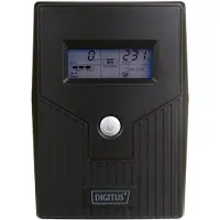 Digitus Line-Interactive LCD BASIC UPS, 800VA/480W, 1x12V/9A, AVR, 2x Schuko CEE 7/3