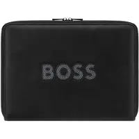 BOSS A4-vergadermap van imitatieleer met mesh-logo