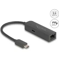 DeLOCK USB Type-C Adapter to 2.5 Gigabit LAN with Power Delivery 100 watt