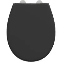 INSTMAIER Alma - toiletzitting - Made in Germany - duroplast - ovale vorm - Zwart