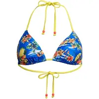 Superdry Triangelbikinitop met Koordjes Blauw Grootte: 42