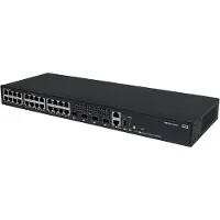 HP Networking Comware 2150 24-poorts switch, 10M/100M/1G, 4 SFP+ poorten 1G/10G - Switch - L3 - beheerd - 24 x 10/100/1000Base-T + 4 x 1 Gigabit / 10 Gigabit SFP+ (uplink / stacking)