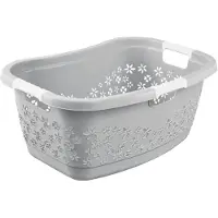 Keeeper Wasmand voor de strijkruimte Lasse 50 L – grijs, geperforeerd