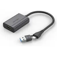 Vention ACYHB, USB-C + USB-A, HDMI, 0,15 meter, grijs