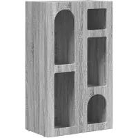 vidaXL Dressoir ELST Grijs Sonoma 59 x 35 x 100,5 cm Bewerkt hout