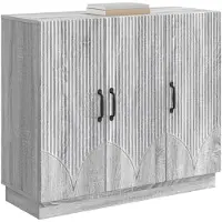 vidaXL Dressoir Grijs sonoma 89 x 34,5 x 77 cm Bewerkt hout
