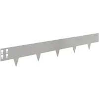 vidaXL Gazonrand 10 st 100 x 15 cm Staal Zilverkleurig