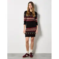 Apricot Jurk beige / bordeaux / zwart