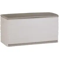 Plastiken 350L Indoor/Outdoor Chest Functional and Aesthetic Lockable with Wheels Beige