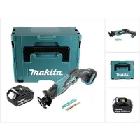 Makita Sabelzaag, DJR 183 G1J Accu Reciprocerende Zaag 18 V + 1x Accu 6.0 Ah + Makpac - zonder oplader