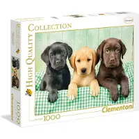 Clementoni - Puzzel - 1000 Stukjes - Drie Labradors - Puzzel Voor Volwassenen - High Quality Collection