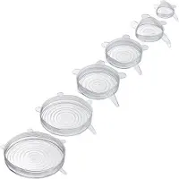 Westmark 23272260 Frischhaltedeckel-Set Silikon Round transparent, 6 St.