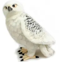 Hansa Sneeuwuil knuffel - 35 cm - pluche - zacht - gedetailleerd - decoratief